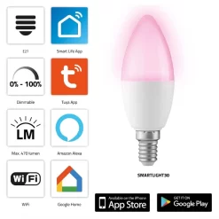 Alecto Smart - LED Lamp SMARTLIGHT30 -Huis Beveiliging alecto smart led lamp 4179485 sfeer 3